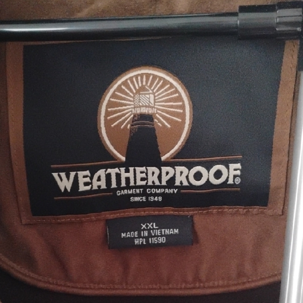 Weatherproof Vintage Quality Men's Xxl Brown Bomber Jacket - Picture 3 of 7